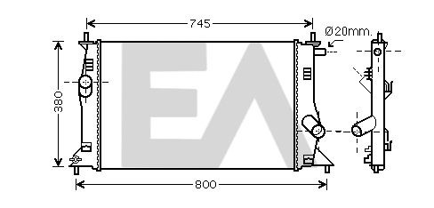 Radiateur, refroidissement du moteur EACLIMA 31R52081