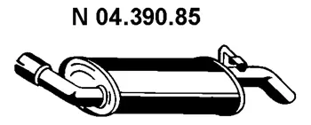 Silencieux arrière EBERSPÄCHER 04.390.85