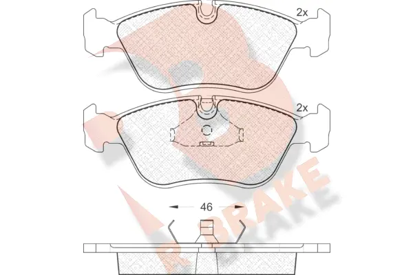 Kit de plaquettes de frein, frein à disque R BRAKE RB0934