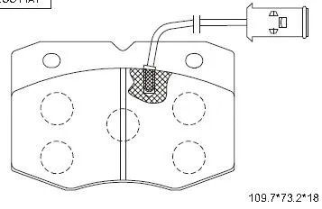 Kit de plaquettes de frein, frein à disque ASIMCO KD7612