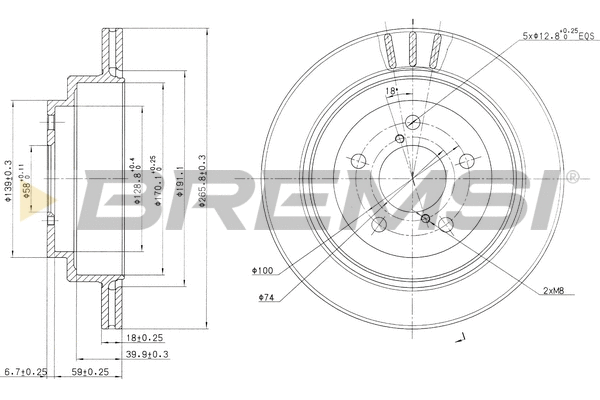 Disque de frein BREMSI CD6680V