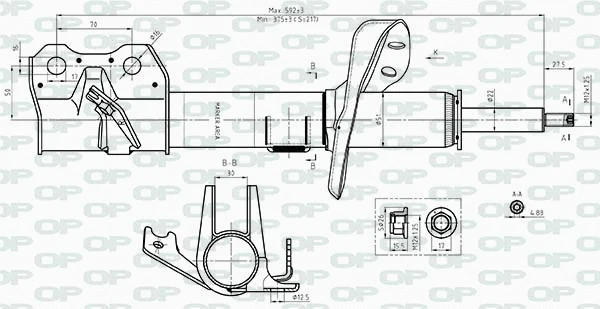 Amortisseur OPEN PARTS SAB8414.31
