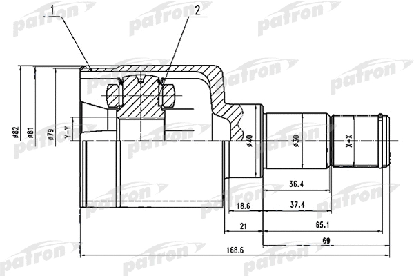 Jeu de joints, arbre de transmission PATRON PCV1493