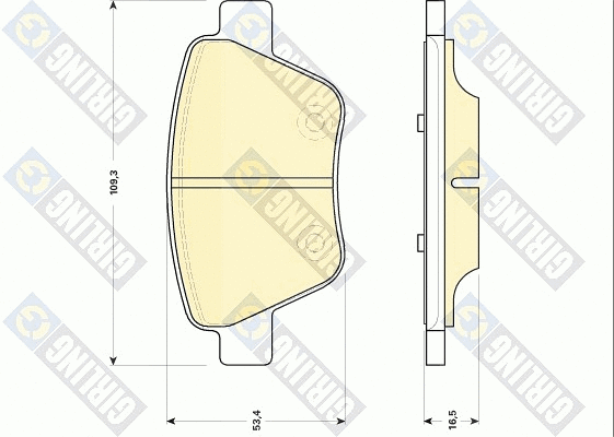 Kit de plaquettes de frein, frein à disque GIRLING 6118414