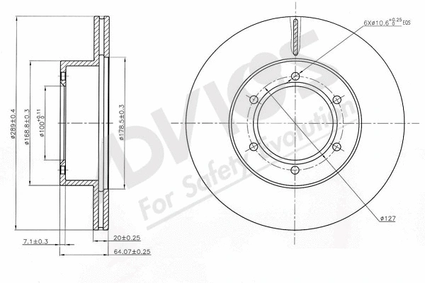 Disque de frein ADVICS-SEA A6F404