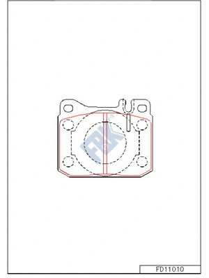 Kit de plaquettes de frein, frein à disque FBK FD11010