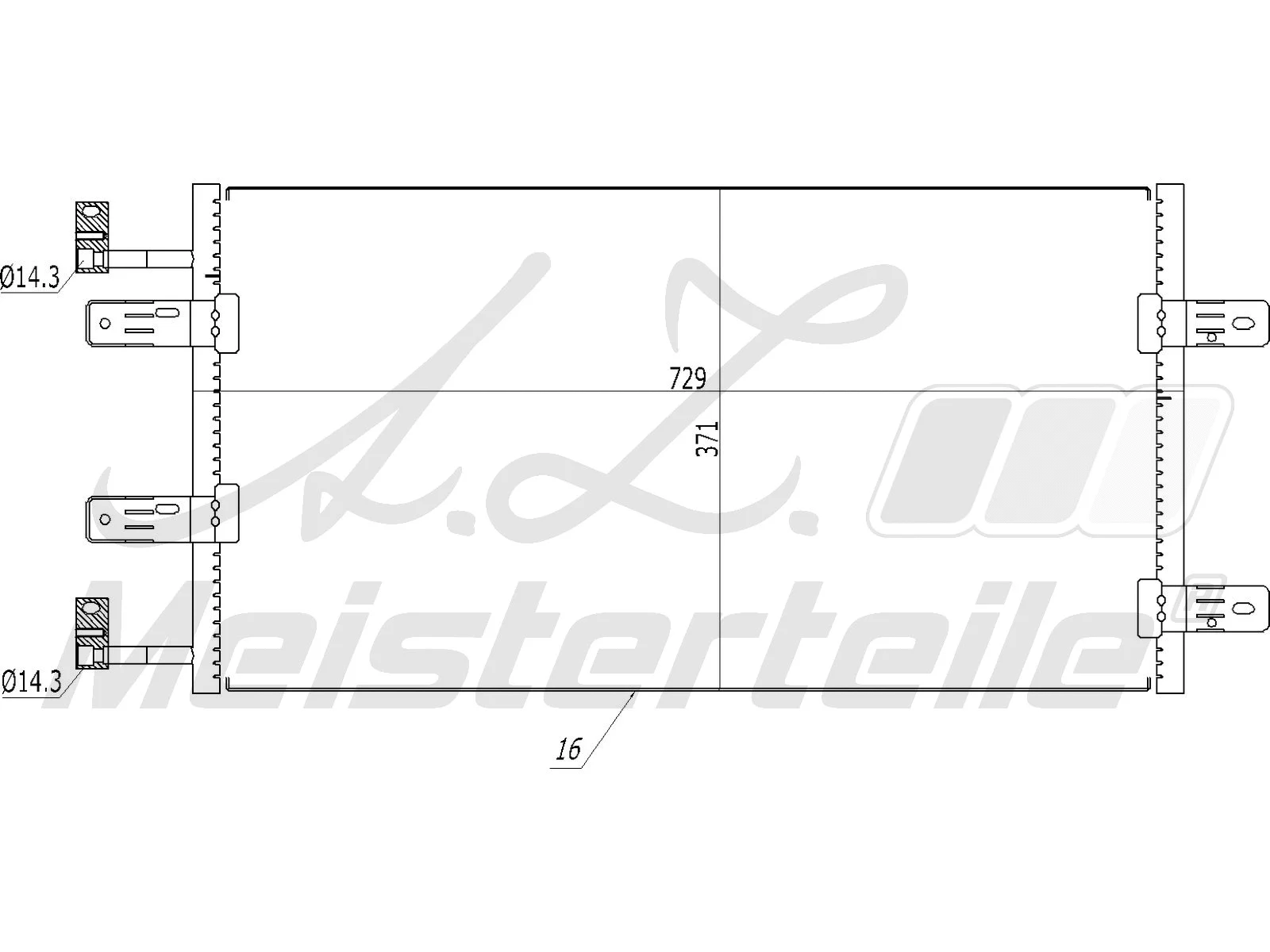 Condenseur, climatisation A.Z. Meisterteile AZMT-45-030-1445