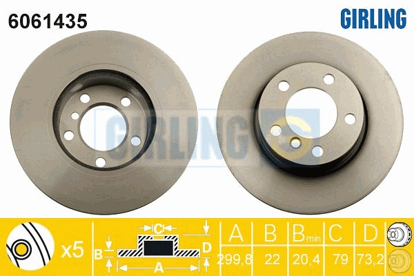 Disque de frein GIRLING 6061435