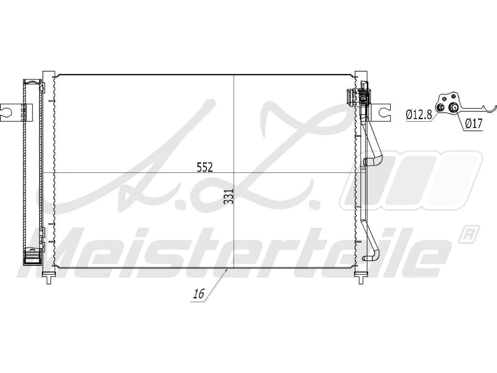 Condenseur, climatisation A.Z. Meisterteile AZMT-45-030-1453
