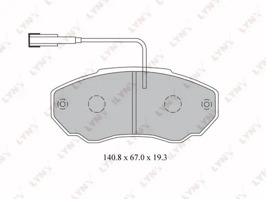 Kit de plaquettes de frein, frein à disque LYNXAUTO BD-2215