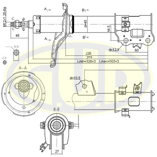 Amortisseur G.U.D. GSA333516