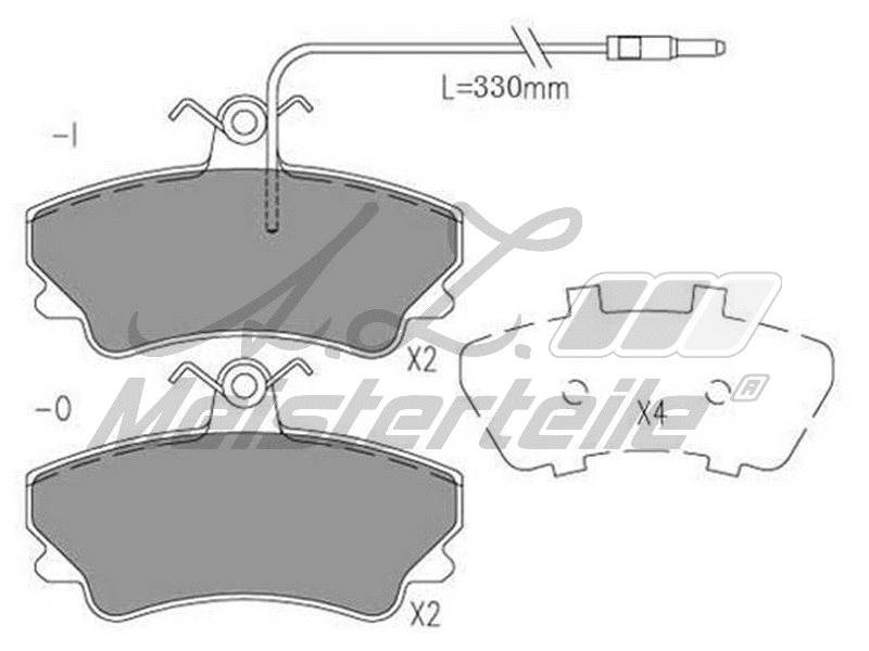 Kit de plaquettes de frein, frein à disque A.Z. Meisterteile AZMT-44-022-1673