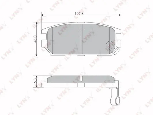Kit de plaquettes de frein, frein à disque LYNXAUTO BD-5517