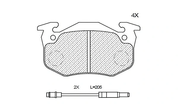 Kit de plaquettes de frein, frein à disque KLAXCAR FRANCE 24338z