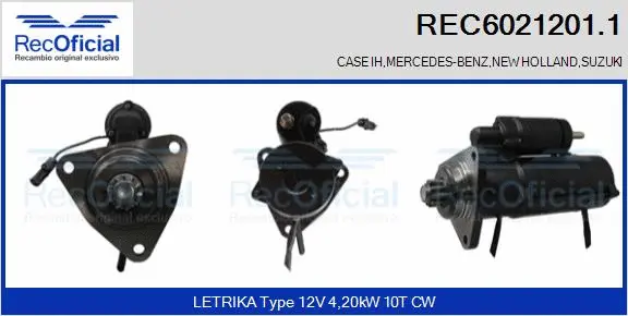 Démarreur RECOFICIAL REC6021201.1