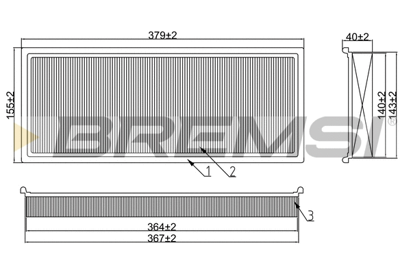 Filtre à air BREMSI FA2323
