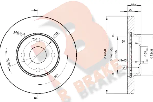 Disque de frein R BRAKE 78RBD23256