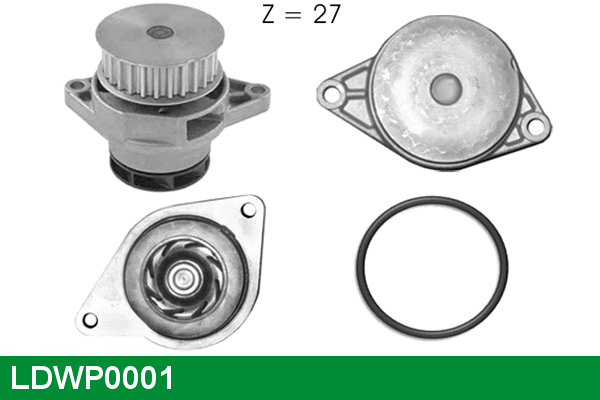 Pompe à eau, refroidissement du moteur LUCAS LDWP0001
