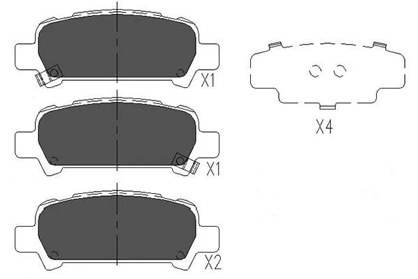 Kit de plaquettes de frein, frein à disque KAVO PARTS KBP-8002