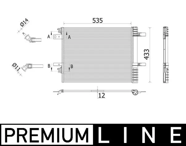 Condenseur, climatisation MAHLE AC 943 000P