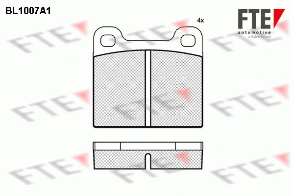 Kit de plaquettes de frein, frein à disque FTE 9010003