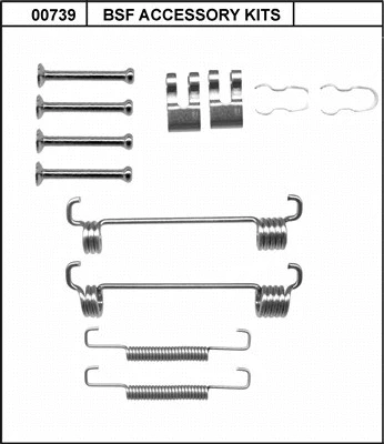 Kit d'accessoires, mâchoires de frein de stationnement BSF 00739