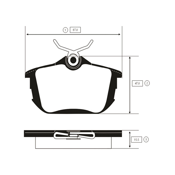 Kit de plaquettes de frein, frein à disque CTR GK0635