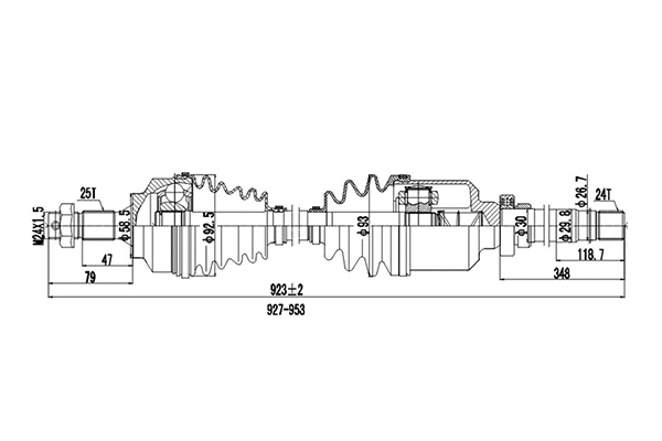 Arbre de transmission DYNAMATRIX DDS245104