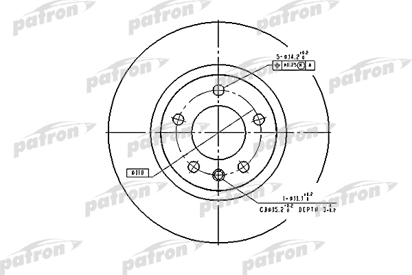 Disque de frein PATRON PBD2720