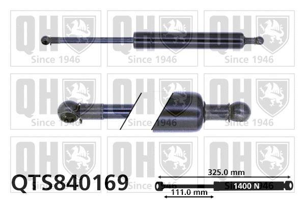Vérin de hayon, de coffre QUINTON HAZELL QTS840169