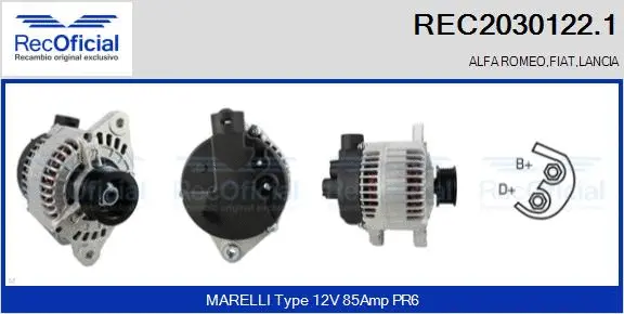Alternateur RECOFICIAL REC2030122.1
