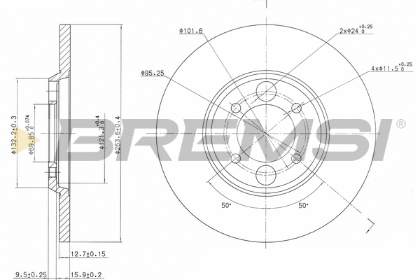 Disque de frein BREMSI CD6034S