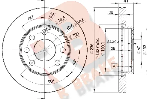 Disque de frein R BRAKE 78RBD21440
