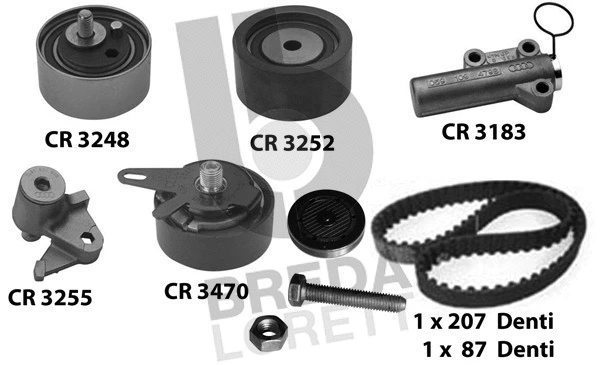 Kit de courroie crantée BREDA LORETT KCD0634