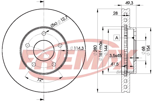 Disque de frein FREMAX BD-4107