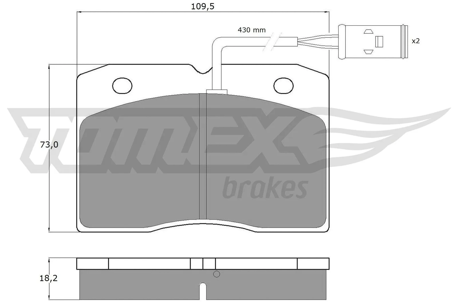 Kit de plaquettes de frein, frein à disque TOMEX Brakes TX 11-40