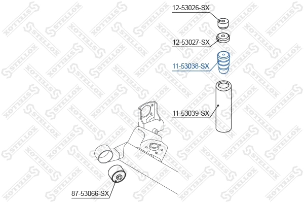 Butée élastique, suspension STELLOX 11-53038-SX
