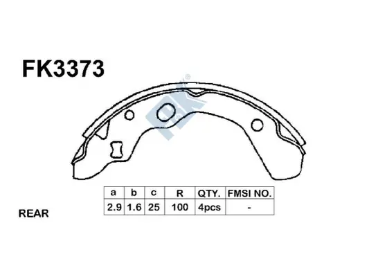 Jeu de mâchoires de frein FBK FK3373