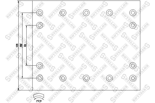 Kit de garnitures de frein, frein à tambour STELLOX 85-00977-SX