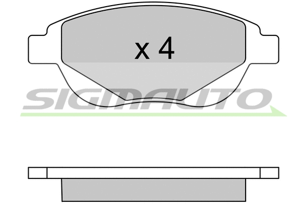 Kit de plaquettes de frein, frein à disque SIGMAUTO SPB580