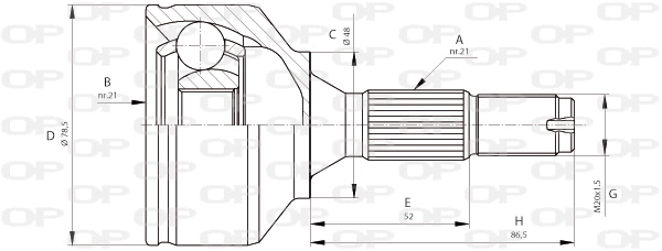 Jeu de joints, arbre de transmission OPEN PARTS CVJ5685.10