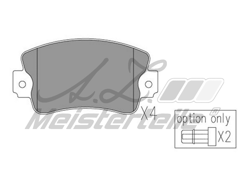 Kit de plaquettes de frein, frein à disque A.Z. Meisterteile AZMT-44-022-2242