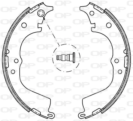 Jeu de mâchoires de frein OPEN PARTS BSA2063.00