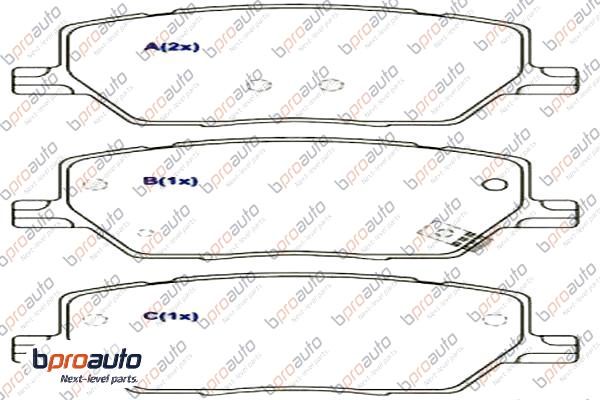 Kit de plaquettes de frein, frein à disque BPROAUTO 1BP31100AA