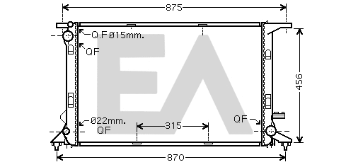 Radiateur, refroidissement du moteur EACLIMA 31R02100