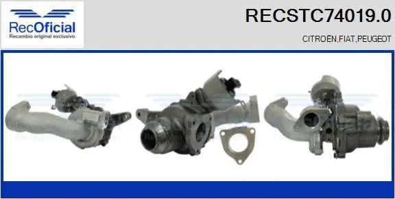 Turbocompresseur, suralimentation RECOFICIAL RECSTC74019.0