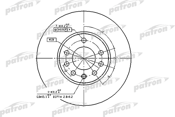 Disque de frein PATRON PBD2778