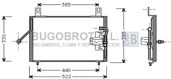 Condenseur, climatisation BUGOBROT 62-KA5004
