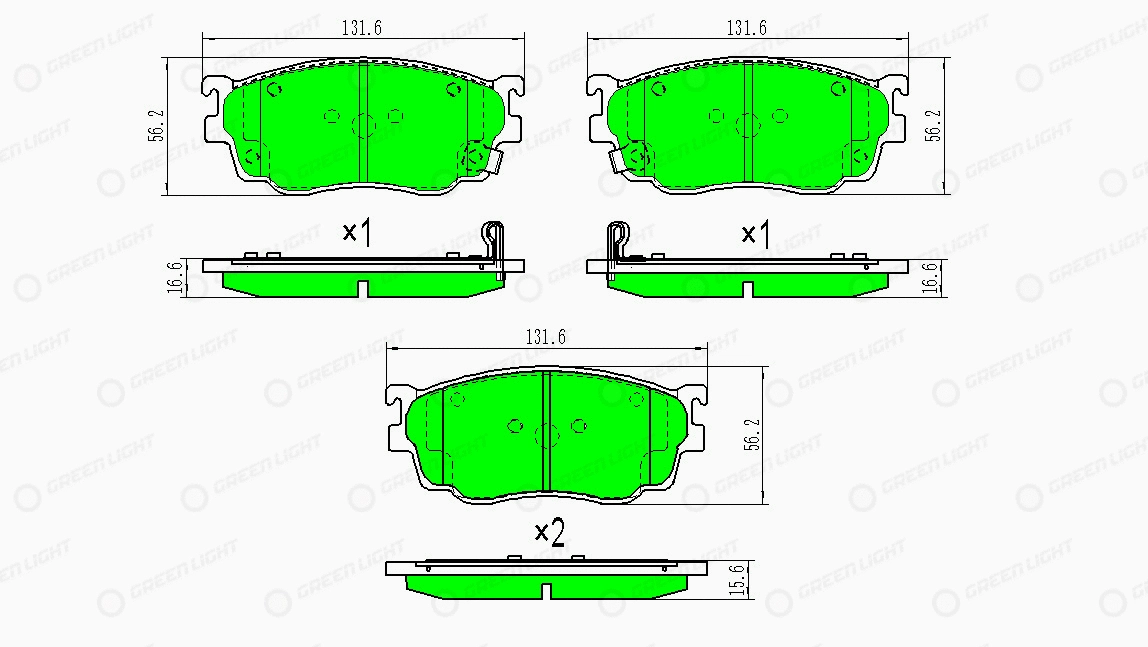 Kit de plaquettes de frein, frein à disque Automotive Adriado GLBP0431