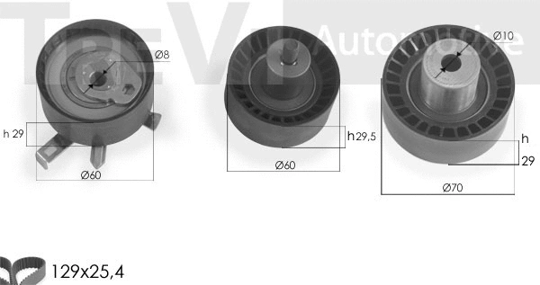 Kit de courroie crantée TREVI AUTOMOTIVE KD1281